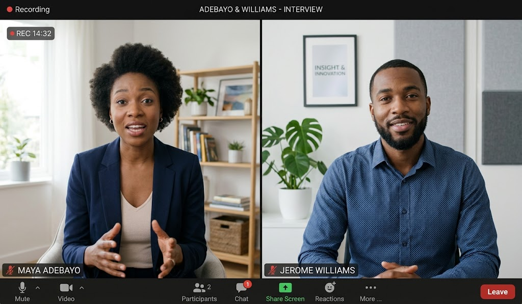 A video call in progress